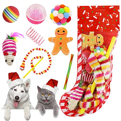 10 Piece Cat Toy Set, Toy Interactive Cat Ball Toy Mice Toy Cat Teaser Wand