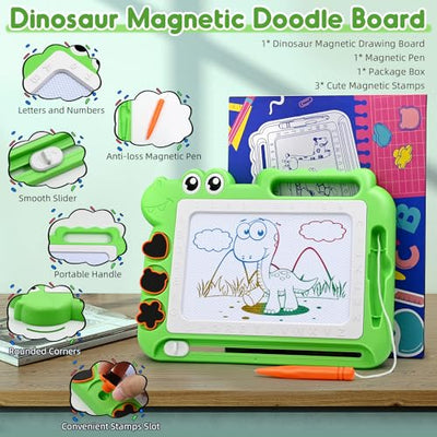 Colourful Magnetic Drawing Board, Educational Toy from 2-7 Years, Magnetic Board, Travel Size