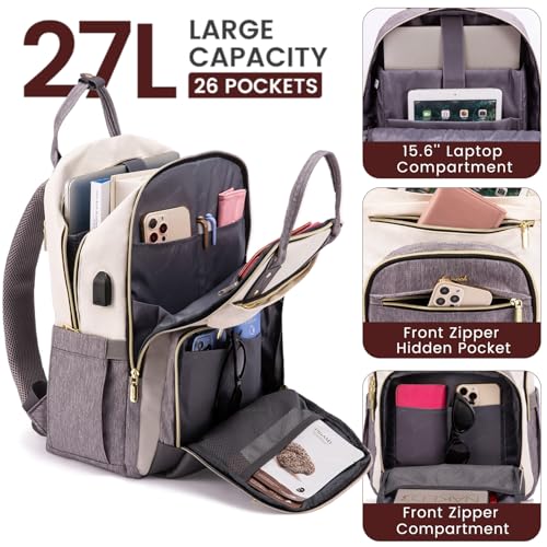 Laptop backpack 15.6 inch school backpack teenager waterproof school bag anti-theft with laptop compartment for school travel business teacher