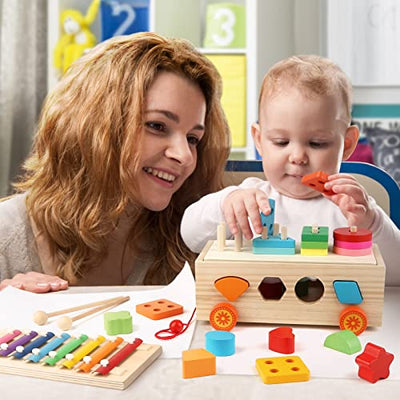 Children's Toy Wooden Toy Xylophone Motor Skills Toy Building Blocks Baby Children