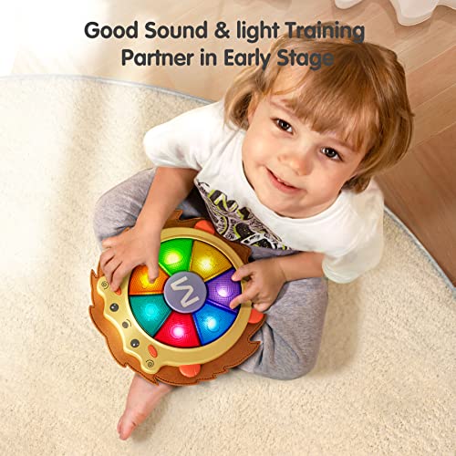 Baby Music Toy, Toy Baby Drum with Light and Sound