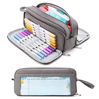 Pencil Case with 3 compartments Large Capacity Pencil Case Pencil Case Pencil Case for School & Office