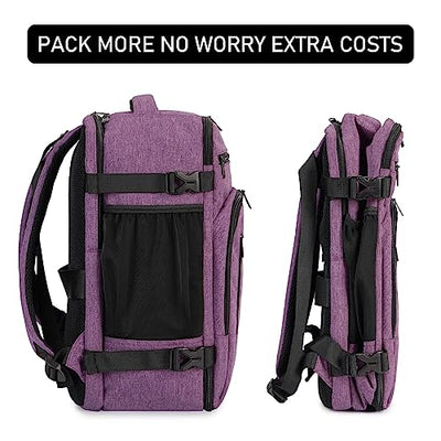 Sac à dos 40 x 20 x 25 cm pour Ryanair Aeroplane Travel Backpack Hand Luggage Laptop Daypacks PET Recycled Environmentally Friendly Backpack Waterproof Under Seat 20 L Small, Pink