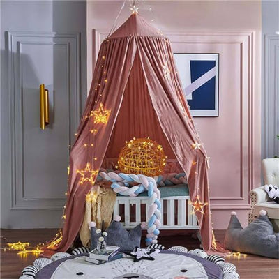 Canopy Bed Crib, Children Mosquito Net Lace Canopy, Canopy Bed Curtain for Play Reading Bedroom Dressing Room