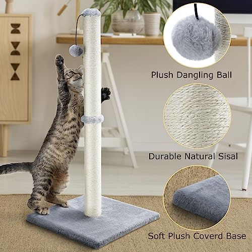 Poteaux à gratter ultimes pour chats, poteau en sisal, poteau de remplacement pour poteau à gratter, planche à gratter avec peluche 