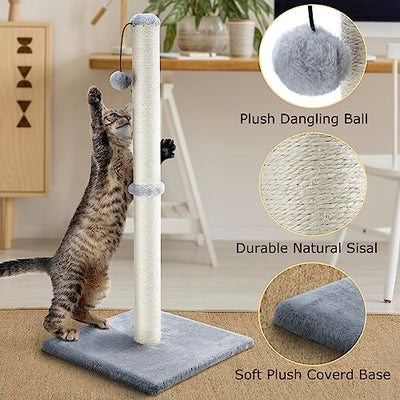 Poteaux à gratter ultimes pour chats, poteau en sisal, poteau de remplacement pour poteau à gratter, planche à gratter avec peluche 