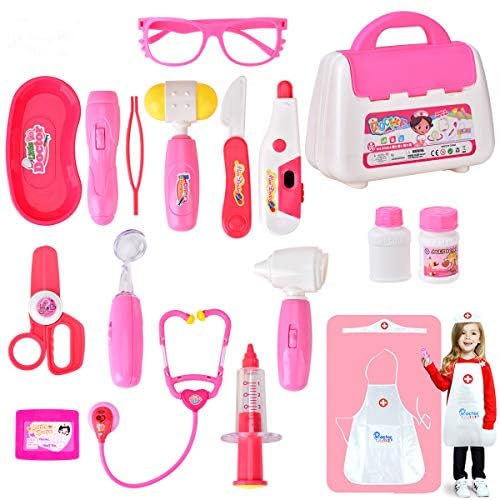 Mallette de médecin Jouet de médecin Dentiste Kit médical 18 pièces Jouet éducatif pour enfants Jeu de rôle