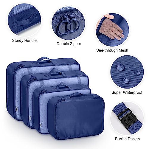 8-Piece Packing Cubes, Clothes Bags, Suitcase Organiser for Holidays and Travel, Packing Cube Set, Travel Cube, Organiser System for Suitcases