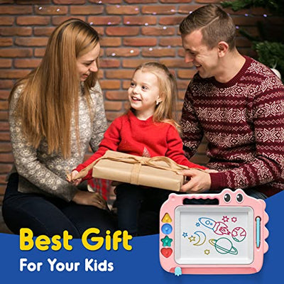 Toy for kids, magnetic drawing board for early learning, colorful erasable painting board, drawing pad with four stamps