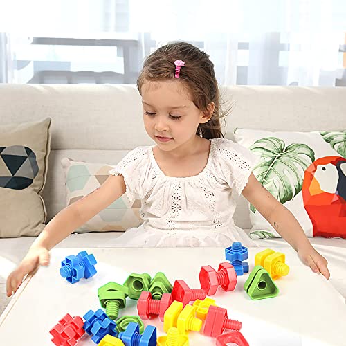 Screws and Nuts Game – Colourful Screw Game 32-Piece Set