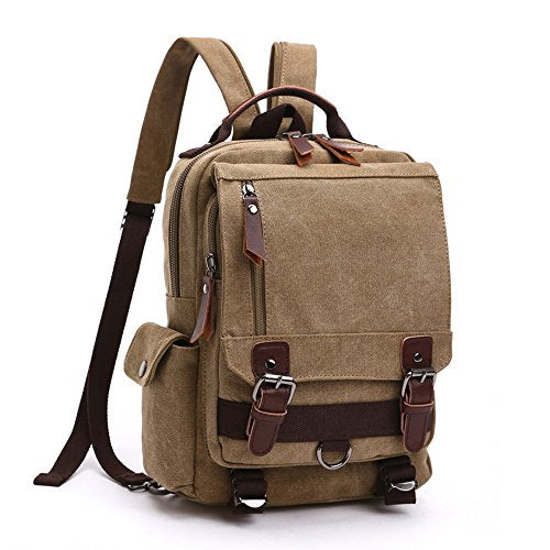 Vintage backpack backpack canvas  bag messenger bag for work and school