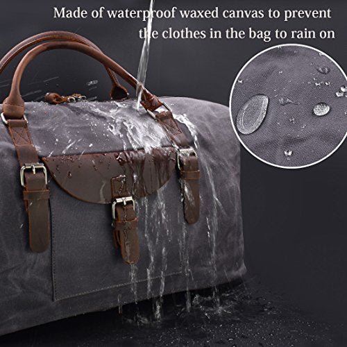 Travel Bags Leather Waterproof Canvas Weekender Bag