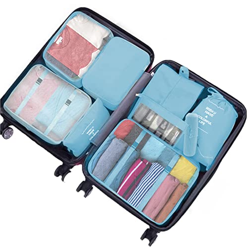 Packing cubes for suitcases, 9 pieces Luggage organizer for rucksack