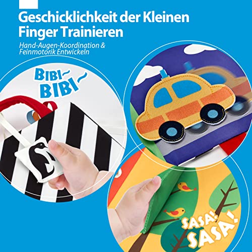 Stoff Buch Baby Spielzeug Schwarz Weiß Buch Kontrast Stoff Bücher 0 Monate Baby Bücher