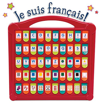 French learning game letters, words, numbers, shapes and colors with pictures