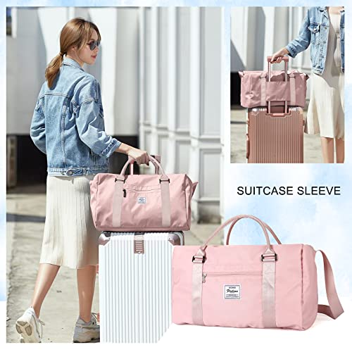 Sports Travel Bag Large Sports Bag, Weekend Bag, Carrying Bag for Airplane, Beach Bag, Overnight Bag, Waterproof Hospital Bag, Luggage Bag with Wet Bag