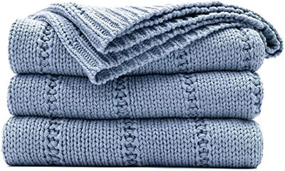 Cuddle Blanket Knitted Blanket, Soft Warm Coarse Knitted Blanket Knitted Living Blanket for Bed Sofa and Couch