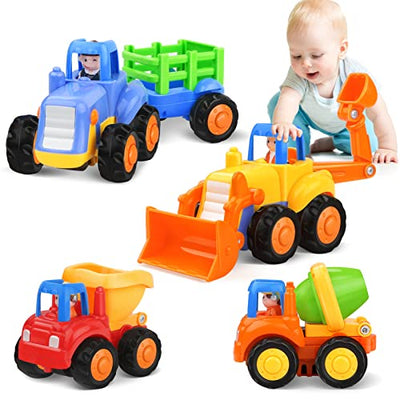 Baby toy car toys construction vehicles/excavator children's toy car for toddler 4 in 1 set,tractor,bulldozer,dump truck,cement mixer