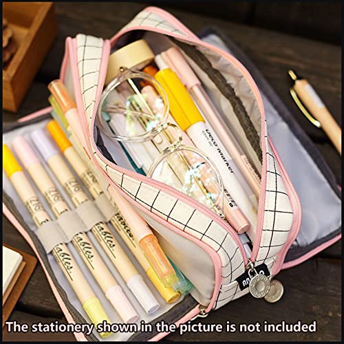 Pencil Case Teenager Pencil Case 3 Compartment, Large Capacity Pencil Case for School & Office