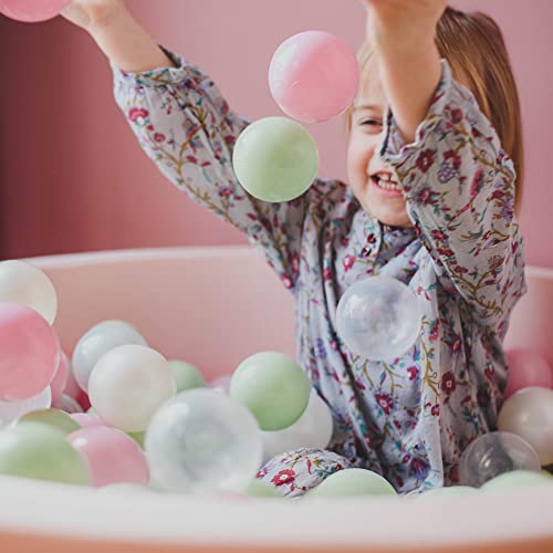 Ball Pool Baby - Piscine bébé ronde 90x40cm pour enfant avec 200 balles, velours, vert foncé : All Gold 