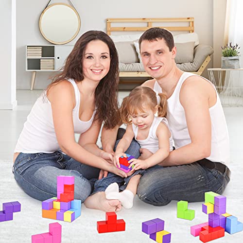 Magnetic Building Blocks Cubes, Building Blocks Toys for Kids with 54 Smart Cards