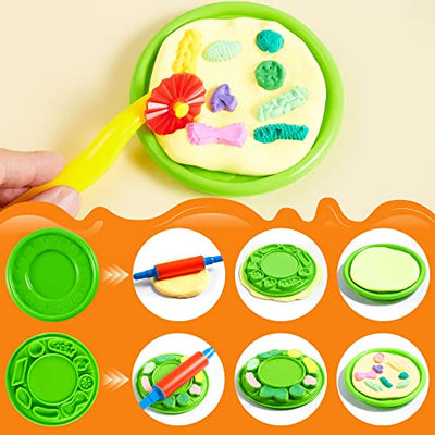 Ensemble d'outils de modélisation 44 pièces pour enfants, accessoires de pâte à modeler avec emporte-pièces modèles, outils de pâte à modeler, outil de modélisation, jouets de cuisine, jouets éducatifs 