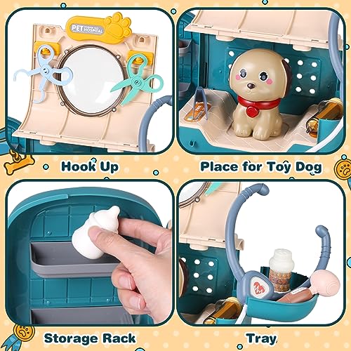 Veterinarian suitcase for children, doctor suitcase children from 3 years, veterinarian playset with suitcase, doctor suitcase children