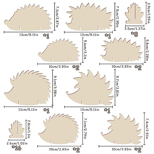 Hérisson en 3D pour enfants, 222 pièces en bois, décoration d'automne pour l'artisanat