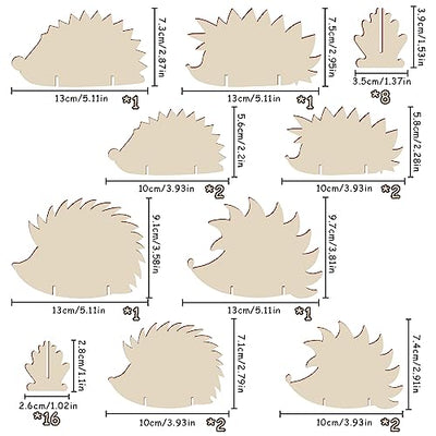 Hérisson en 3D pour enfants, 222 pièces en bois, décoration d'automne pour l'artisanat