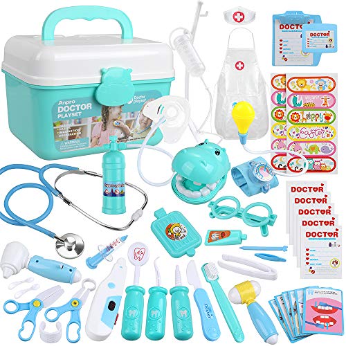 46Pcs Doctor Suitcase Medical Toy Role Play Toy Set, Doctor Suitcase Doctor Play Set Role Play Kit