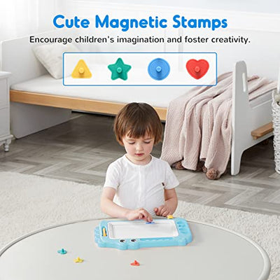 Toy for kids, magnetic drawing board for early learning, colorful erasable painting board, gift for baby, drawing pad with four stamps