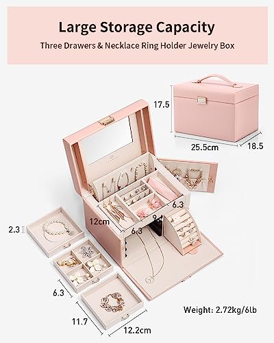 Jewelry box large with 4 levels