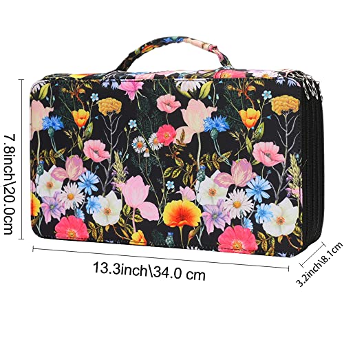 Pencil Case for for 300 Crayons or 200 Gel Pens Portable Pen Case for Artists