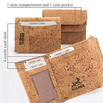 lightweight cork wallet with RFID protection