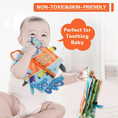 3D fabric book baby crackle book baby,baby book picture book,flying animals touch book baby stroller toy