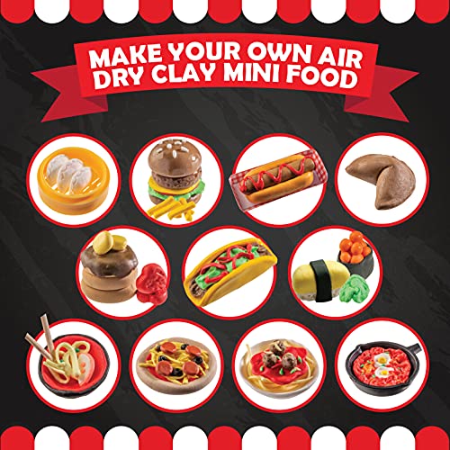 Miniature dishes from around the world' Air Dry Clay, set with 10 colors of modeling clay and over 19 parts for modeling Air Dry Clay Kit