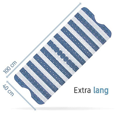 Bath mat | anti-slip mat extra long in premium quality | bath mat antibacterial & machine-safe | bath mat non-slip | bathtub anti-slip mat