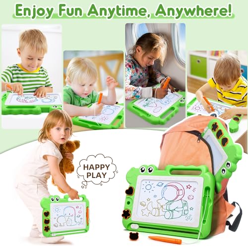 Colourful Magnetic Drawing Board, Educational Toy from 2-7 Years, Magnetic Board, Travel Size