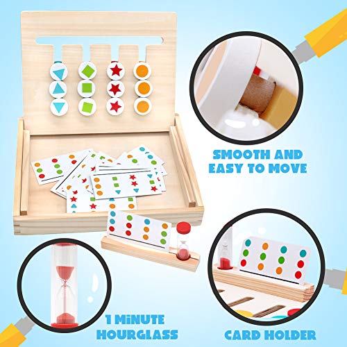 Wooden puzzle sorting box educational toys board games