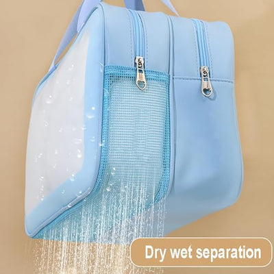 Cosmetic bag, toiletry bag, dry and wet separation, portable waterproof toiletry bag