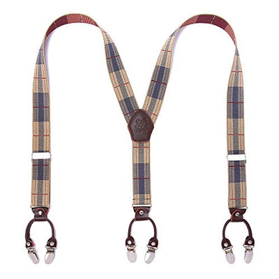 Suspenders 6 Clips Heavy Duty Braces Y Back 20 Colors Durable Elastic Adjustable Braces Strong Metal Clips Suspenders