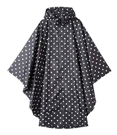 Rain poncho stylish waterproof raincoat with hood zipper