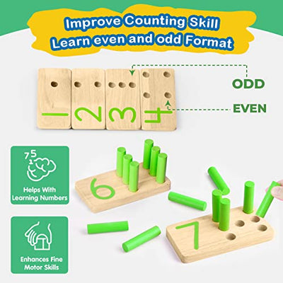 Toys wooden toys motor skills toys math toys number plug in game