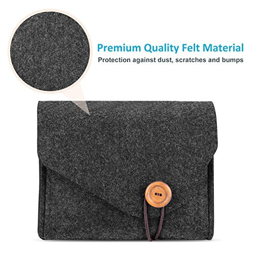 Felt Storage Case Bag, Portable Travel Electronics Accessories Organizer Bag for MacBook Laptop Mouse Power Adapter Cable Power Bank Mobile Phone Accessories Charger SSD HHD