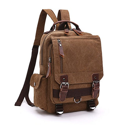 Vintage backpack backpack canvas  bag messenger bag for work and school
