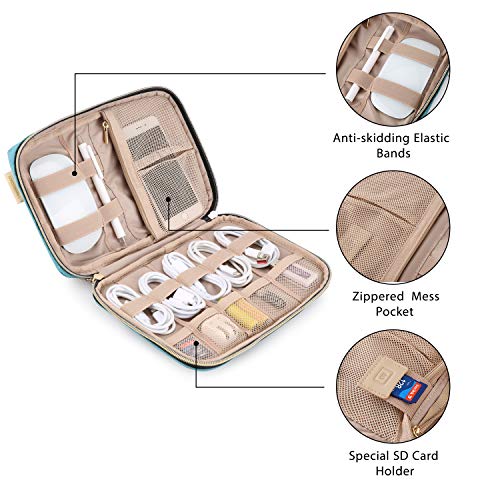 Electronic Bag, Electronic Travel Organiser for Mobile Phone Charging Cable, Power Bank, USB Sticks, SD Cards