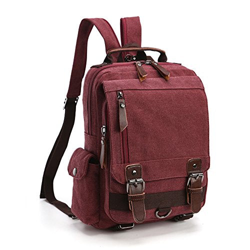 Vintage backpack backpack canvas  bag messenger bag for work and school