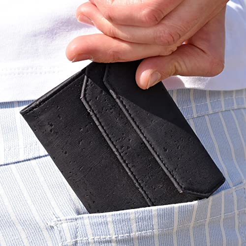 Lightweight cork wallet with RFID protection