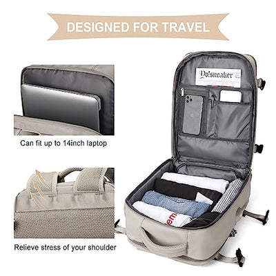 Cabin Bag for EasyJet 45x36x20 Travel Backpack Ryanair with USB Port Airplane Backpack Hand Luggage Backpack for Laptop Daypack Casual Folder