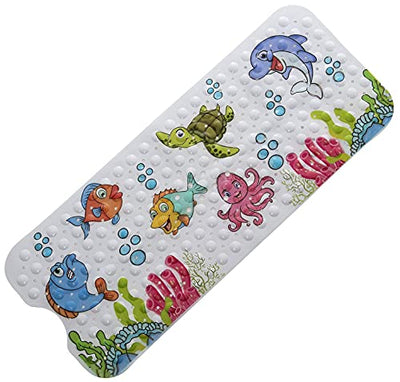 Tapis de bain enfant antidérapant - Tapis de bain extra long pour plus de sécurité pour l'enfant - Tapis antidérapant avec motifs